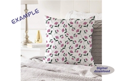 Floral pattern, Simple flower and leaf seamless pattern Product Image 6