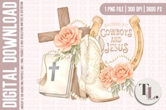 Raised by Cowboys and Jesus | Western Png Product Image 1