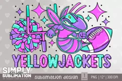 Yellow Jackets School Spirit |Mascot | Football Sublimat Product Image 1