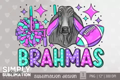 Brahmas School Spirit |Mascot | Football Sublimation Png Product Image 1