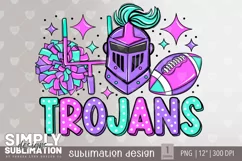 Trojans School Spirit |Mascot | Football Sublimation Png Product Image 1