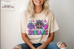 Indians School Spirit |Mascot | Football Sublimation Png Product Image 2