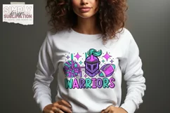 Warriors School Spirit |Mascot | Football Sublimation Png Product Image 3