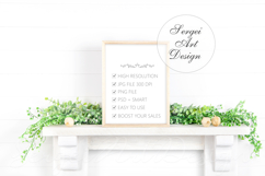 8x10 16x20 Digital Frame Mockup, PSD Mockup for Artwork, PNG Product Image 3