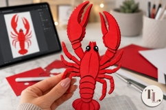 3D Layered Crawfish SVG Cut file | Print and Cut | SVG | DXF Product Image 2