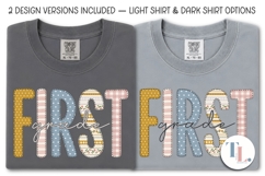 Cute Back to School PNG | First Grade Sublimation Design Product Image 3