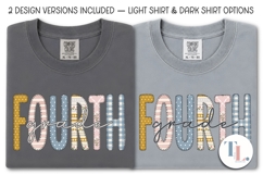 Cute Back to School PNG | Fourth Grade Sublimation Design Product Image 3