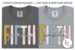 Cute Back to School PNG | Fifth Grade Sublimation Design Product Image 3