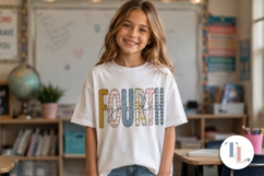 Cute Back to School PNG | Fourth Grade Sublimation Design Product Image 2