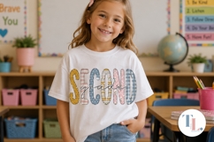 Cute Back to School PNG | Second Grade Sublimation Design Product Image 3