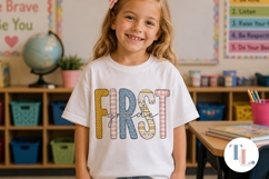 Cute Back to School PNG | First Grade Sublimation Design Product Image 4
