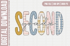 Cute Back to School PNG | Second Grade Sublimation Design Product Image 1