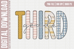 Cute Back to School PNG | Third Grade Sublimation Design Product Image 1