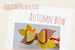 Autumn Bow Template Digital Vector Cut File SVG, AI, PDF Product Image 2