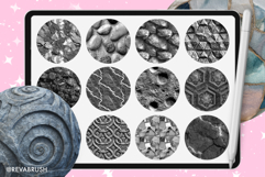 185 Procreate Stone Rock Interior Marble Texture brushes Product Image 3
