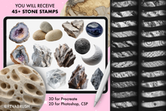 185 Procreate Stone Rock Interior Marble Texture brushes Product Image 4