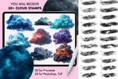 120 Procreate Cloud Sky Textures stamp brushes Product Image 4