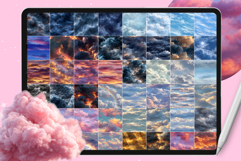 120 Procreate Cloud Sky Textures stamp brushes Product Image 5