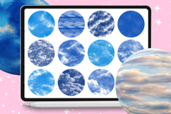 120 Procreate Cloud Sky Textures stamp brushes Product Image 6