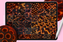 210 Procreate Volcano Fire Warm Texture Interior brushes Product Image 6