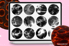 210 Procreate Volcano Fire Warm Texture Interior brushes Product Image 7