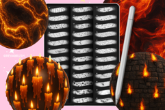 210 Procreate Volcano Fire Warm Texture Interior brushes Product Image 8
