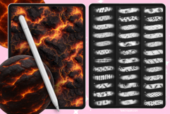 210 Procreate Volcano Fire Warm Texture Interior brushes Product Image 4