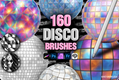 160 Procreate &amp; Photoshop Disco Texture brushes Product Image 1
