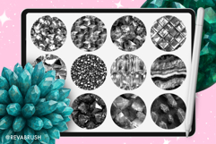 210 Procreate Crystal &amp; Diamonds Interior Texture brush Product Image 2