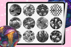 170 Procreate Stained Glass Interior Texture Brushes Product Image 3