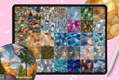 170 Procreate Stained Glass Interior Texture Brushes Product Image 4