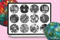 170 Procreate Stained Glass Interior Texture Brushes Product Image 5