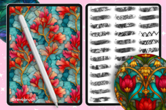170 Procreate Stained Glass Interior Texture Brushes Product Image 7