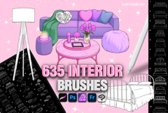 635 Procreate Interior Bundle brushes Product Image 1