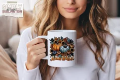 Thankful | Flowers & Pumkins | Fall |Sublimation | Png Product Image 2