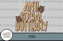 Anti Social Butterfly - Sublimation File Product Image 1