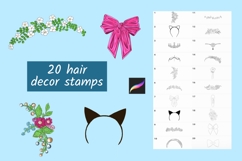 Procreate Hair Decor Stamps &amp; Brushes Product Image 1