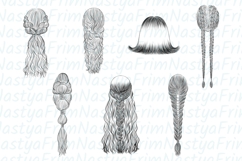 Procreate Hair Stamps &amp; Frizz Brushes set 1 Product Image 3