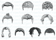 Procreate Hair Stamps &amp; Brushes set 1 Product Image 2