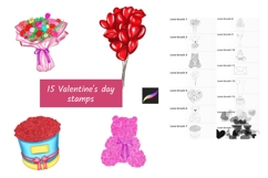 Procreate Valentine&#039;s day Stamps &amp; Brushes Product Image 1