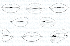 Procreate lips Stamps &amp; Brushes Product Image 2