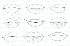 Procreate lips Stamps &amp; Brushes Product Image 3