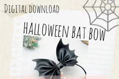 Halloween Bat Bow Svg Template Product Image 3