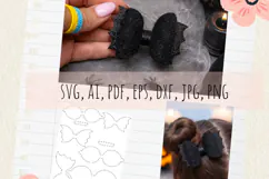 Bat Bow SVG Template Product Image 1