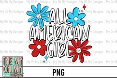 4th of July floral, flowers, all American girl- Sublimation Product Image 1