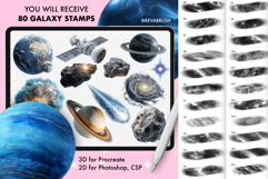 200 Procreate Galaxy Universe Textures brushes Product Image 3