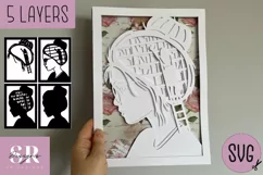 Girl loves books shadowbox| paper cutting | Girl loves books Product Image 2
