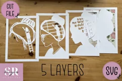 Girl loves books shadowbox| paper cutting | Girl loves books Product Image 3