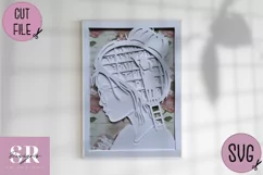 Girl loves books shadowbox| paper cutting | Girl loves books Product Image 5