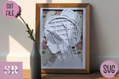 Girl loves books shadowbox| paper cutting | Girl loves books Product Image 6